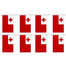 Tonga 12x18 Bunting String Flag Banner (8 Flags) - Quality Flags