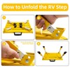 Homeon Wheels Aluminium RV Steps Adjustable Folding Step Stool with