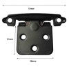 Smbbit Traditional Flat Black Cabinet Hinge Variable Overlay 10 Pack