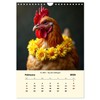 Pets decorated with flowers for their holiday, US-Version (Wall Calendar
