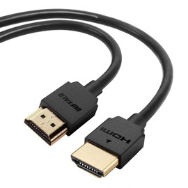 Buffalo BHDY15BK/N Soft HDMI Cable, 4.9 ft (1.5 m), ARC Compatible, 4K x 2K Compatible [High SPEED with Ethernet Certified]