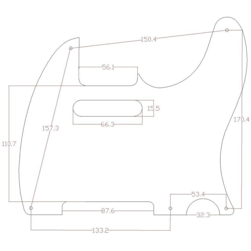 Dopro 5 Holes Vintage Telecaster Pickguard for USA/Mexican FD Telecaster