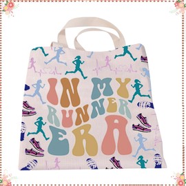 JYTAPP In My Runner Era Tote Bag Marathon Runner Gift Running Woman Marathon Shoulder Bag Cross Country Running Lover Gift