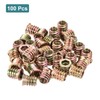 sourcing map 100Pcs Threaded Inserts, M8-1.25x15 Zinc Alloy Hex Socket