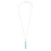 RIAH FASHION Bohemian Natural Stone Geometric Pendant Long Necklace -