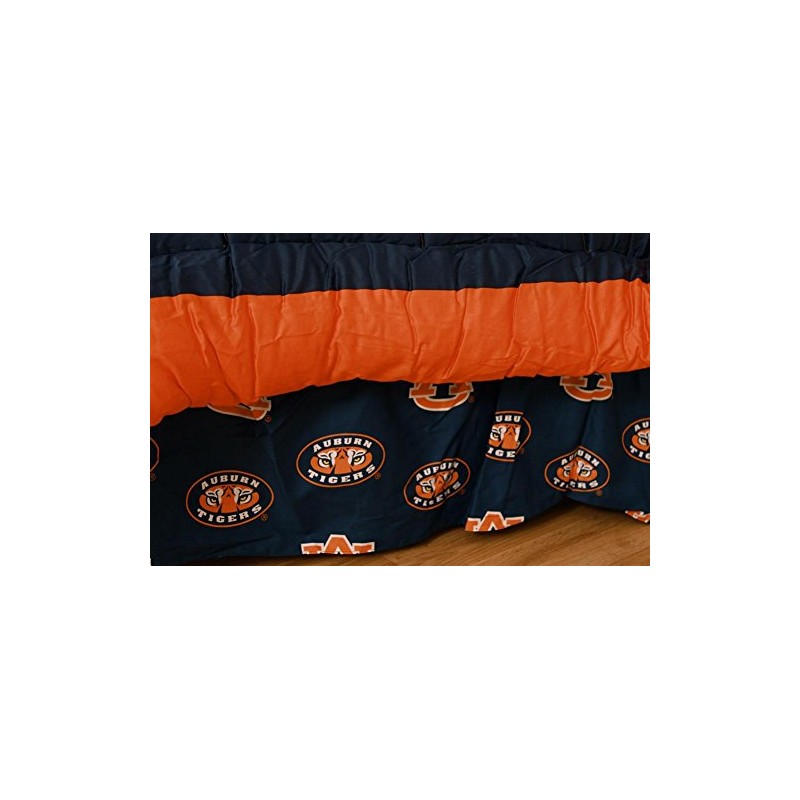 College Covers Everything Comfy Auburn Tigers Dust Ruffle Bed Skirt,