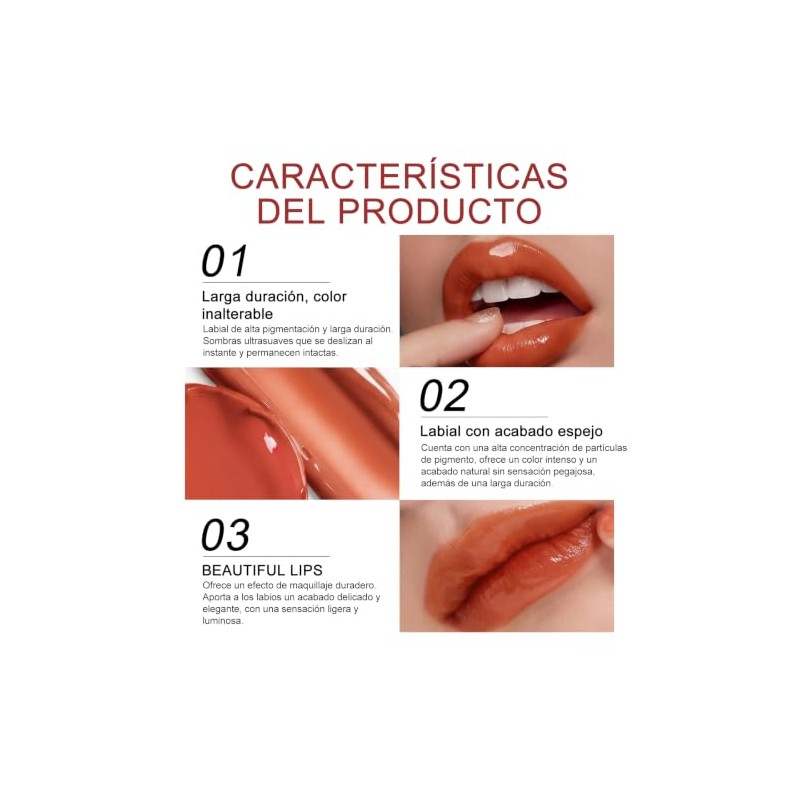 Erinde Lápiz Labial Mate y Cremoso de Larga Duración, Resistente