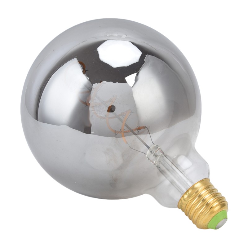 LED Vintage Edison Light Bulb Dimmable Antique Half Chrome Light