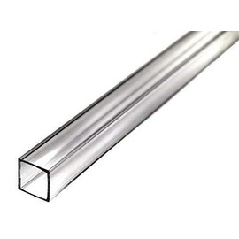 Acrylic Rigid Square Tube, Clear, 5/8" ID x 3/4" OD x 36" L - Pack of 2