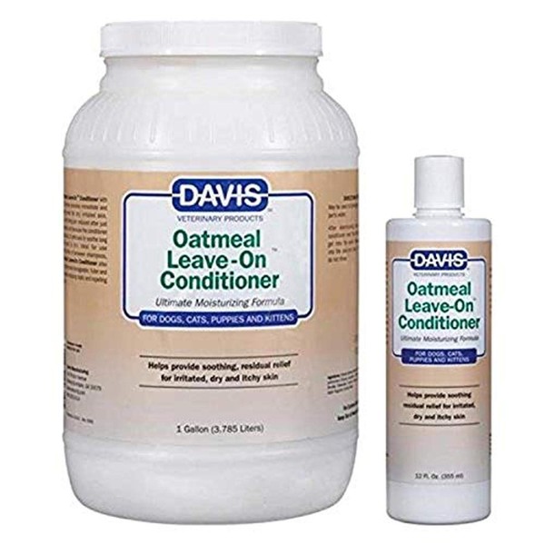 Davis Oatmeal Leave-On Dog and Cat Conditioner, 1-Gallon