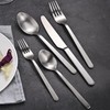 KINGSTONE Forged 30-Piece Silverware Set, Matte Flatware Set for 6,