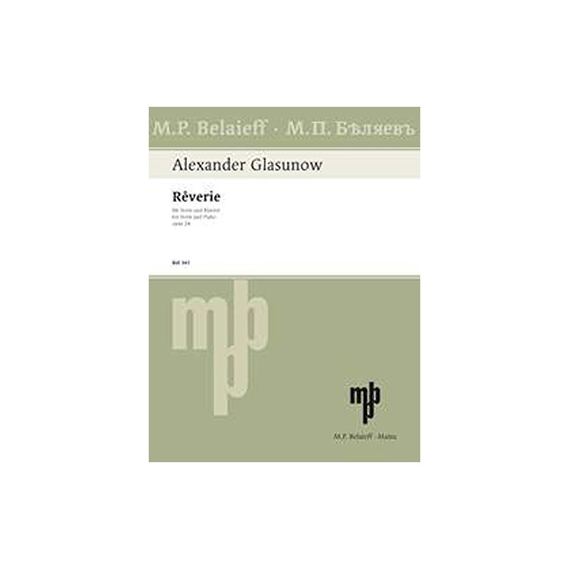 グラズノフ: 夢 Op.24/ベライエフ社/ホルンとピアノ