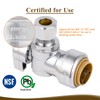 JUWO 1/2" x 3/8" OD Compression Angle Stop Valve, Sink
