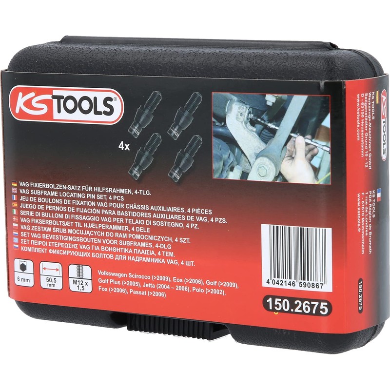 KS Tools 150.2675 VAG subframe locating pin set M12 x