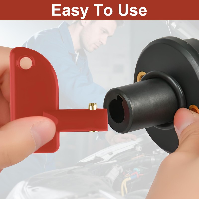 8 Pack Mini Red Keys for Battery Disconnect Isolator Power