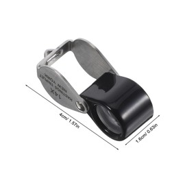SEWACC Jeweler Magnifier Loupe with Durable Body Portable Folding Glass Lens for Gems Jewelry Coins Stamps Watches and Hobby Inspection