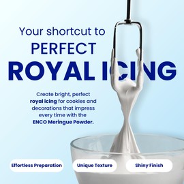 ENCO Meringue Powder 8.8 oz: Perfect for Royal Icing, Meringue Cookies, American Buttercream & more - Vanilla Flavor