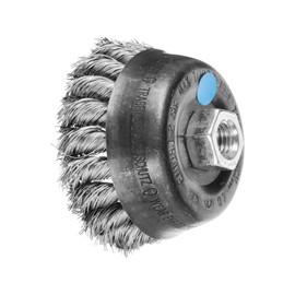 PFERD TOOLS 43306033 TBG Twisted Cup Brush Diameter 80 mm M14 Stainless Steel Wire Diameter 0.35 mm - for Angle Grinders