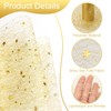 uxcell Moon & Star Tulle Rolls Fabric, 6" x 10