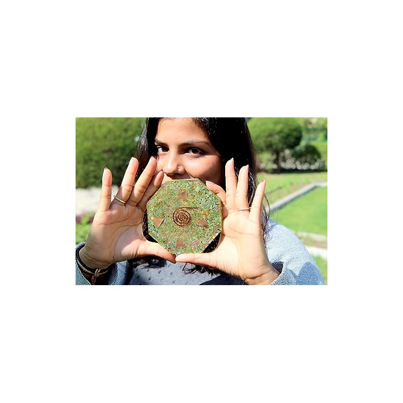 PRAJET CRYSTALS Prajet Energized Orgonite Healing Crystals Hexagonal Vastu Plate