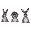 Nemesis Now Three Wise Donkeys 11cm, Resin, Grey, Donkey Figurine