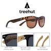 TREEHUT Ebony Stylish Wood Frame Sunglasses (Brown)