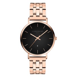 Liebeskind Berlin LT-0442-MQ IP Watch, Rose gold-black, The watch can be stylistically described as 'elegant' as it has a simple yet refined design that is perfect for different occasions. Although