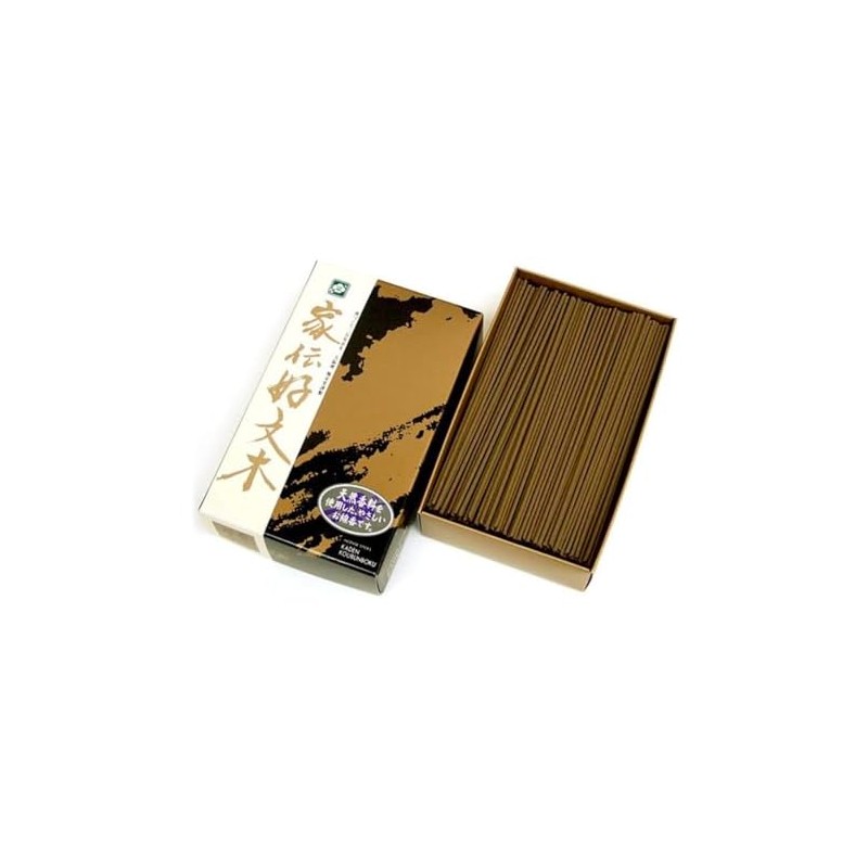 家庭用線香 家伝 好文木 短寸 徳用大型箱(箱寸法15×9.5×4cm)◆秘伝の崇高な香りのお線香(梅栄堂)