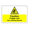 Safety First Display LTD Caution fragile roof use crawling boards