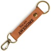 DAREhue Mens Keyring with Inspirational Quote - Genuine Leather (AWESOME,