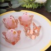 50 Pack 4" Mini Metallic Rose Gold Butterfly Cupcake Wrappers,