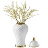 Ginger Jars for Home Decor, White and Gold Vase, Decorative