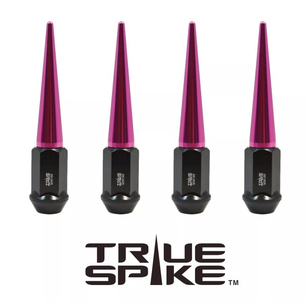 Unbranded 16 TRUE SPIKE 10x1.25MM SPIKED LUG NUTS PINK FOR