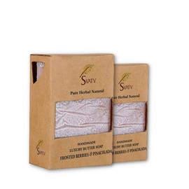 SVATV Handcrafted Soap with Natural, Soothing Herbs of Frosted Berries Pinacolada, Moisturised Skin - Traditional Ayurvedic Herbal Fresh Body Soap Bars for Men & Women, All Skin Types, 125 g x 2 Bars