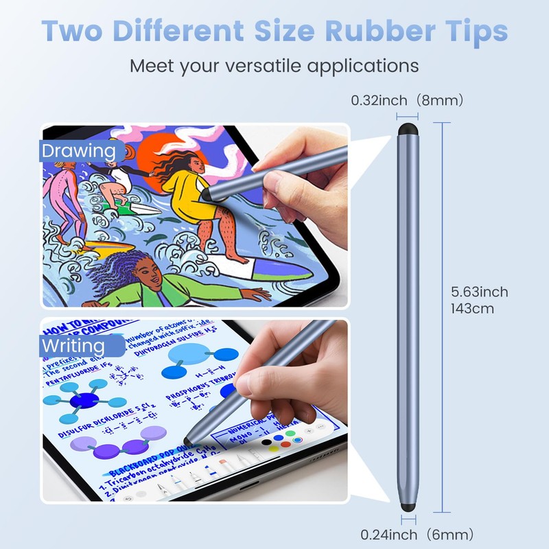Stylus Pen for Touchscreen, 2-in-1 Universal Stylus, Magnet Stylus Pen