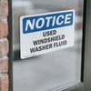 (2 Pack) Used Windshield Washer Fluid OSHA Notice Sign 5