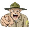 Angry Army Drill Sergeant Bumper Sticker Laptop Sticker Helmet Sticker