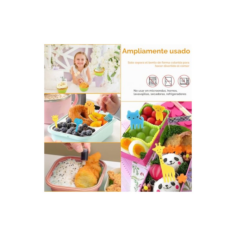 105 piezas de accesorios para cajas de comida para niños,