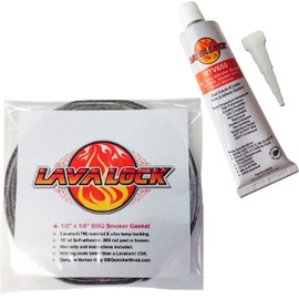 LavaLock® Self Stick PRO Pack: 1/2" x 1/8" Grey Compatible with Nomex BBQ Smoker Gasket w/RTV Charcoal Grill Seal