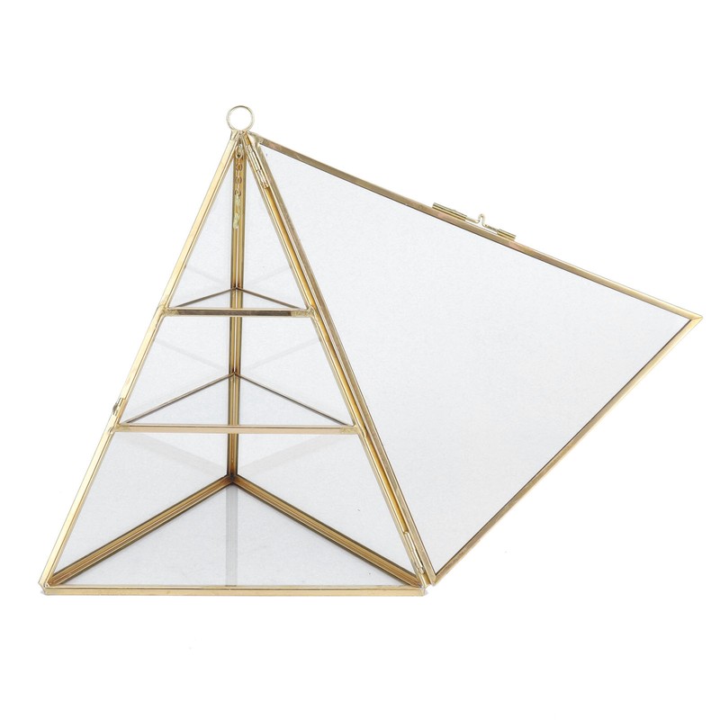 Jewelry Storage Rack Pyramid Shape 3 Layers Decorative Display Stand