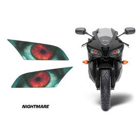 AMR Racing Sport Bike Headlight Eye Graphics Decal Cover Compatible with Honda CBR 600RR 2009-2012 - Nightmare