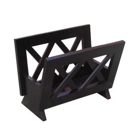Mahogany Solid Wood Magazine Rack M1125 Contemporary Design For Organizing Publications Office FurnitureSKU: M1125