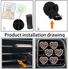 6Pcs Leopard Heart Air Vent Clips,Long-Lasting Car Fresheners and Diffusers,Cute