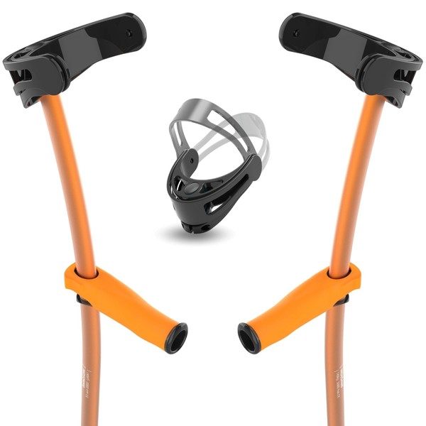 INDESmed - Ultra-Lightweight Forearm Crutches, Aerospace Aluminum (1 Pair/2 Units).