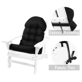Enipate Weather Resistant Adirondack Chair Cushions High Back Indoor Outdoor Patio Tufted Lounge Cushion Seat Pads
