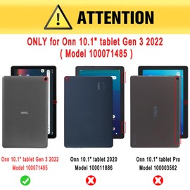 GOZOPO [2 Pack Screen Protector for Onn 10/10.1 inch Kids Tablet (2022, 3rd Gen, Model: 100071485,[Scratch Resistant] [Bubble Free] Tempered Glass Screen Film