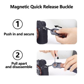 Pukoko Camera Straps for Photographers with Quick Release and Safety Tether Camera Sling Shoulder Strap, Quick Release Lanyard Clip, Regular