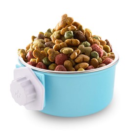 Guardians Crate Dog Bowl Removable Stainless Steel Water Food Feeder Bowls Cage Coop Cup for Cat Puppy Bird Pets