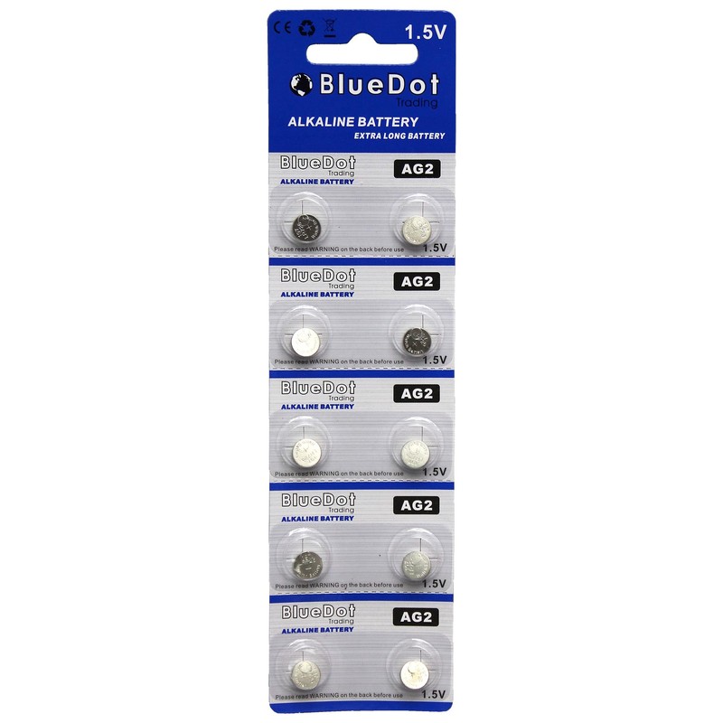 BlueDot Trading 30 AG2 396A LR726 Button Cell Batteries for