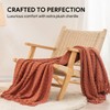 RECYCO Knit Chenille Throw Blanket, Textured Knitted Throw Blankets w/Tassels,